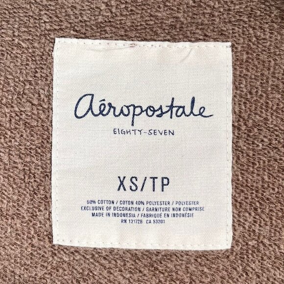 Aeropostale Cotton Blend Wide Neck Long Sleeve Sweater Sequin Tree Print XS - Picture 4 of 14